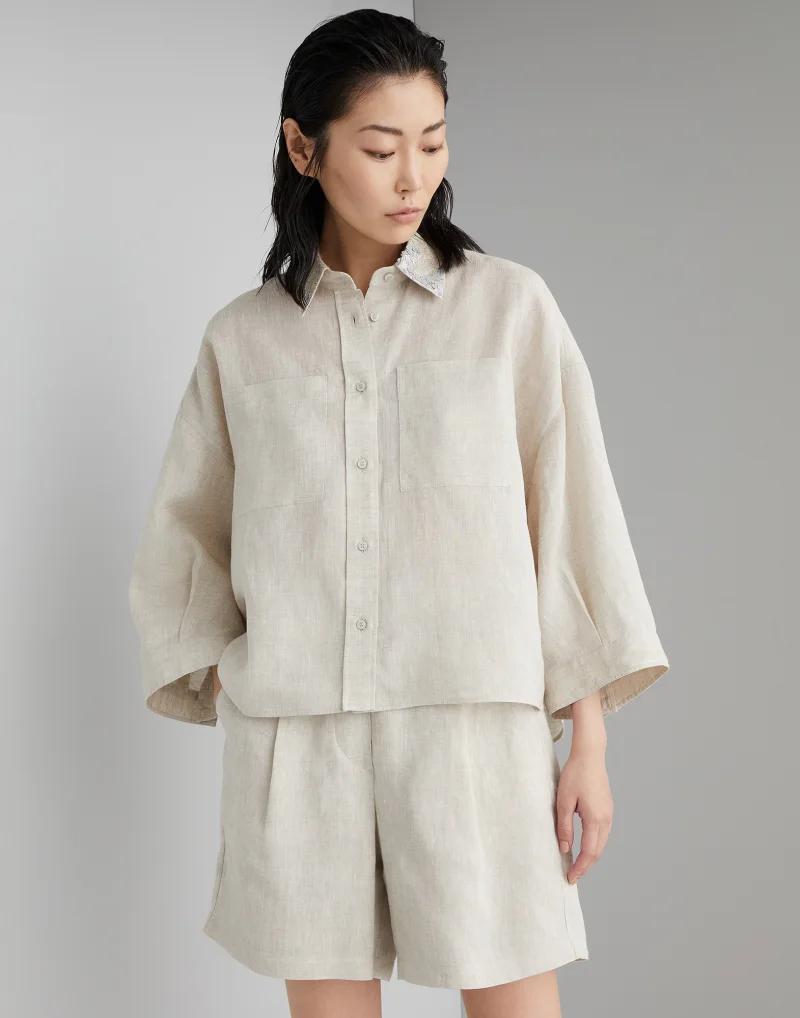BRUNELLO CUCINELLI WOMEN'S SHIRT MB650NP226_C020 NWT