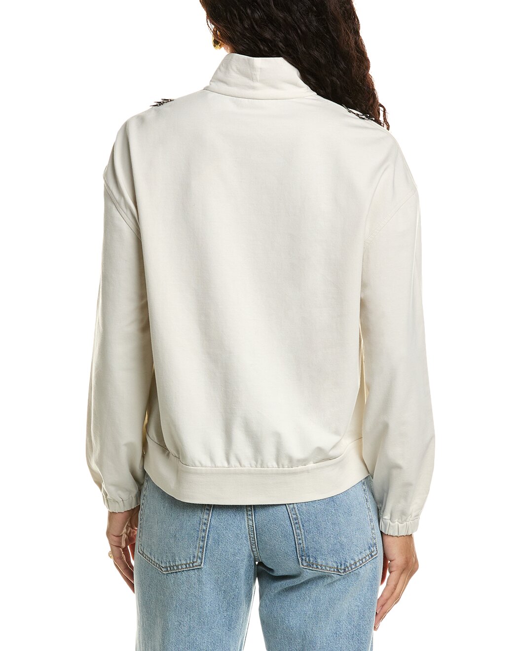 BRUNELLO CUCINELLI WOMEN'S OFF WHITE ZIP JACKET