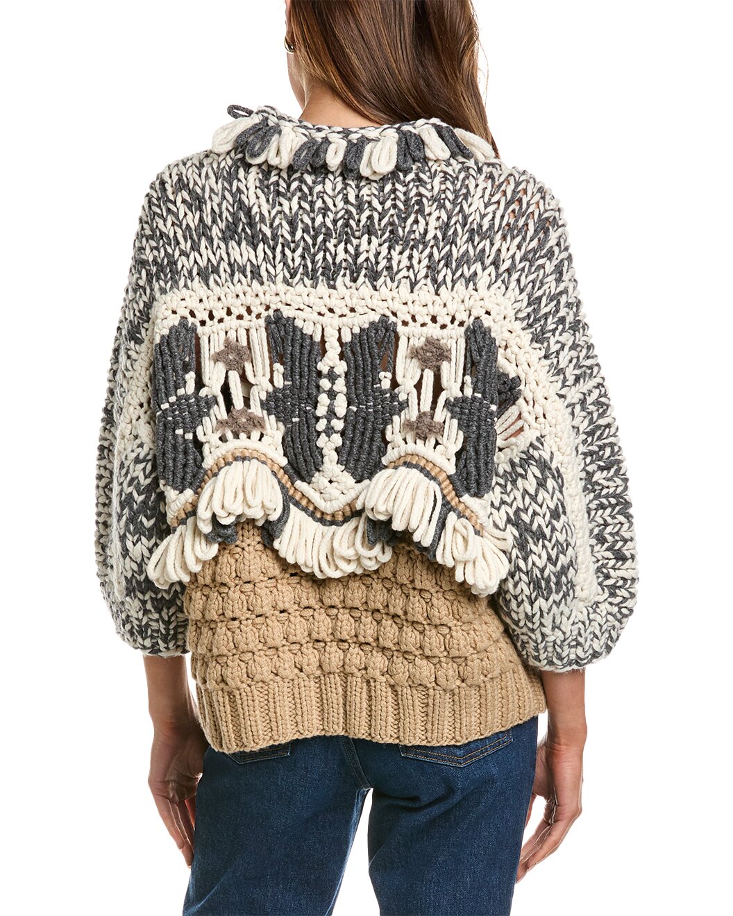 BRUNELLO CUCINELLI WOMEN'S MULTICOLOR CHUNKY KNIT SWEATER