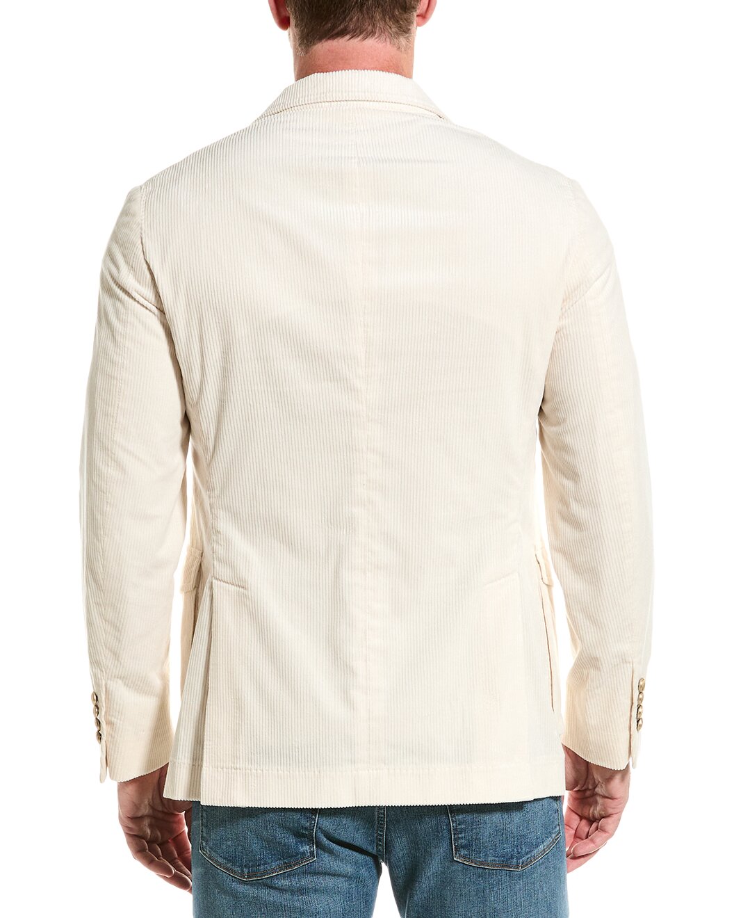 BRUNELLO CUCINELLI MEN'S MILK COTTON PATCH POCKET BLAZER