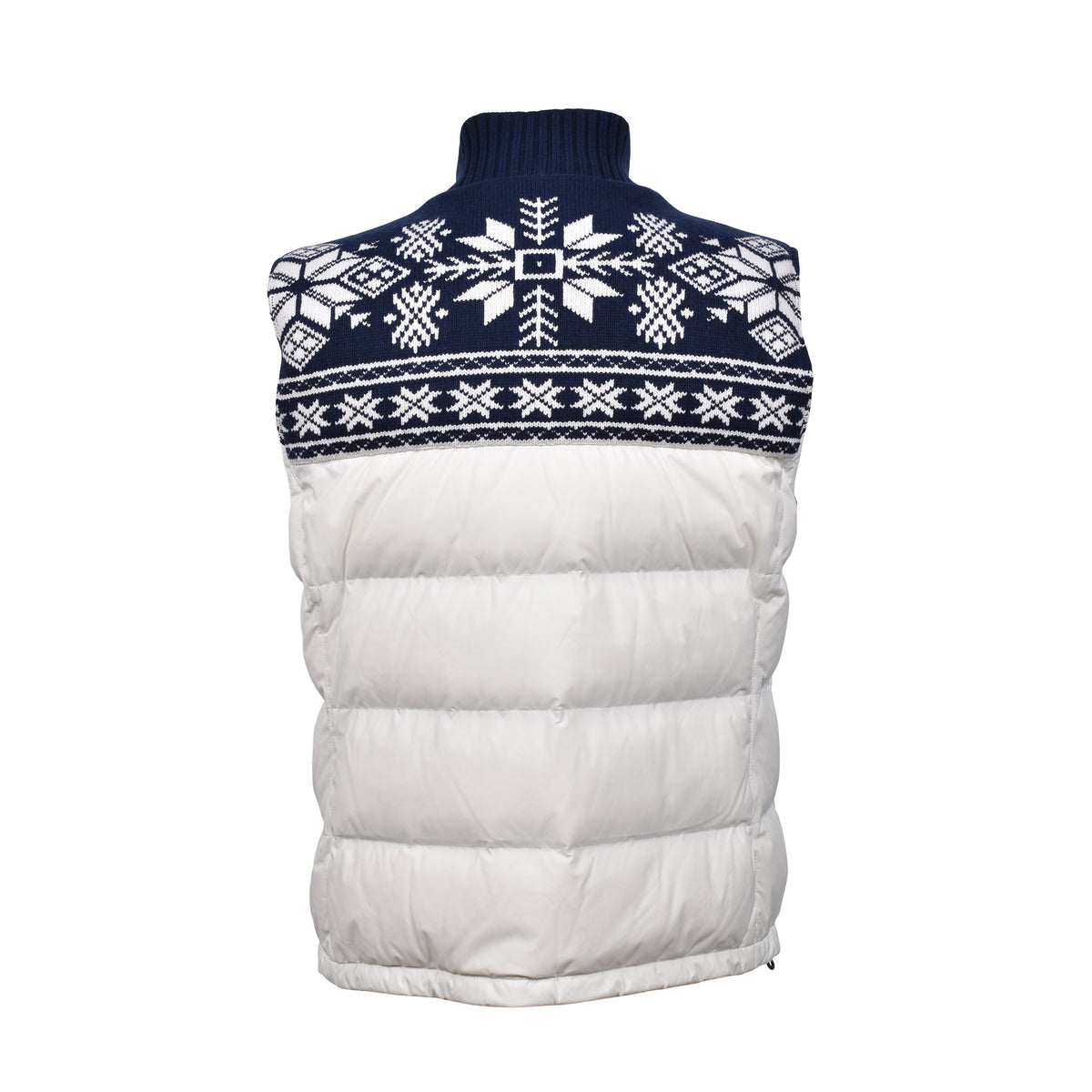 BRUNELLO CUCINELLI MEN'S TWO TONE POLY~WOOL BLEND QUILTED PUFFER VEST