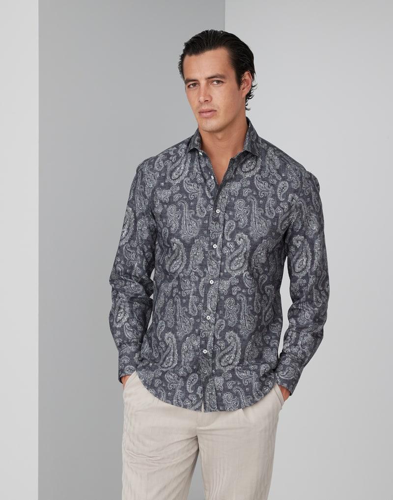BRUNELLO CUCINELLI MEN'S SHIRT MM6591718_C001 NWT