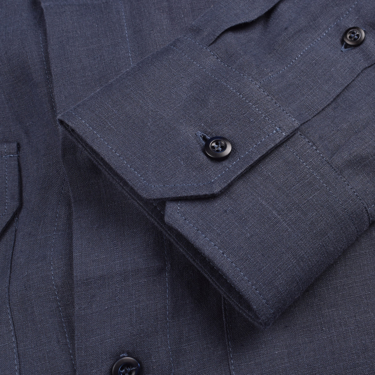 BRUNELLO CUCINELLI MEN'S BLUE CASHMERE BUTTON-DOWN SHIRT