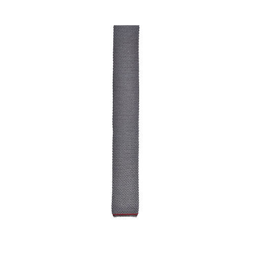 BRUNELLO CUCINELLI MEN'S DARK GRAY SILK KNIT TIE