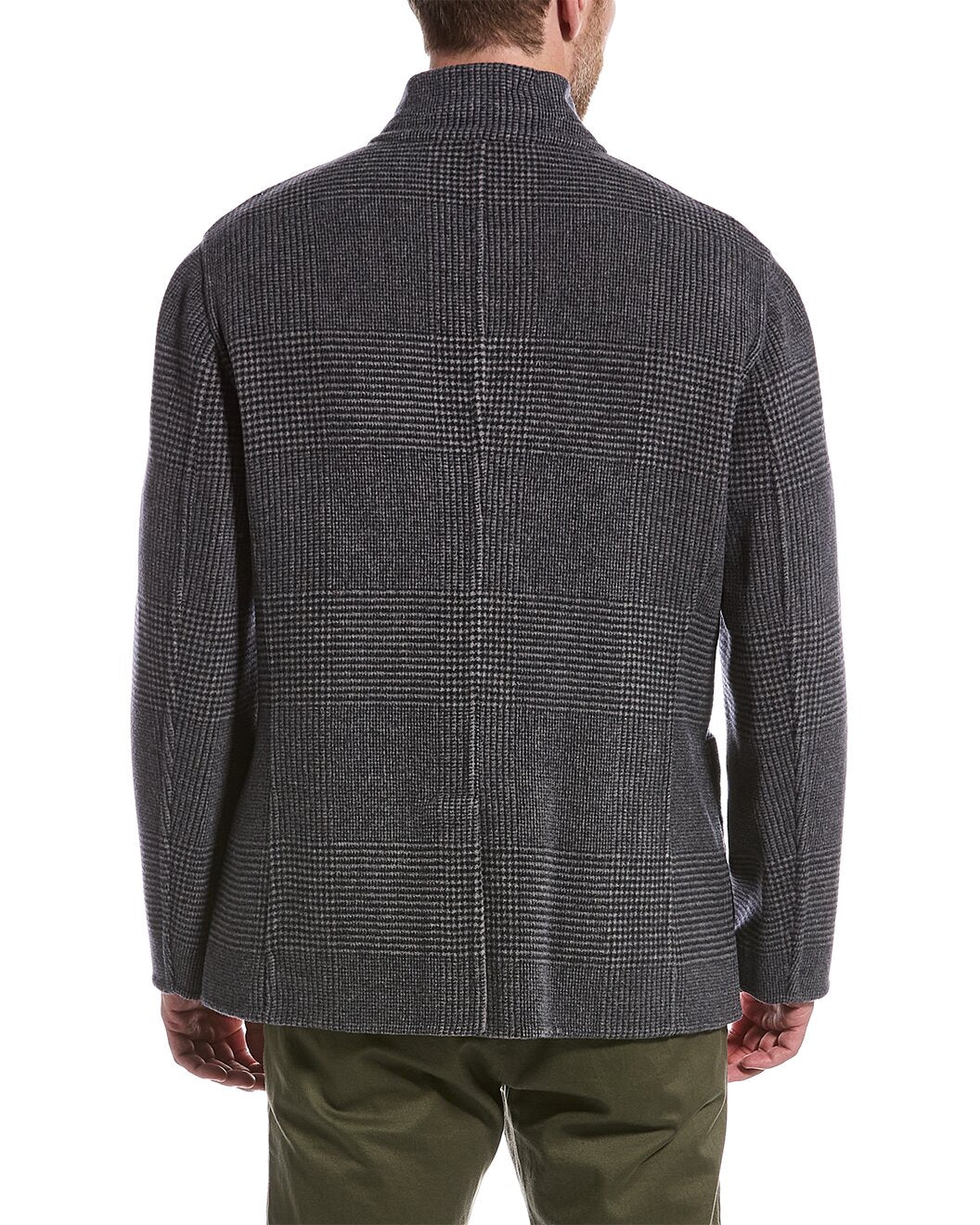BRUNELLO CUCINELLI MEN'S BLUE WOOL BLEND JACKET