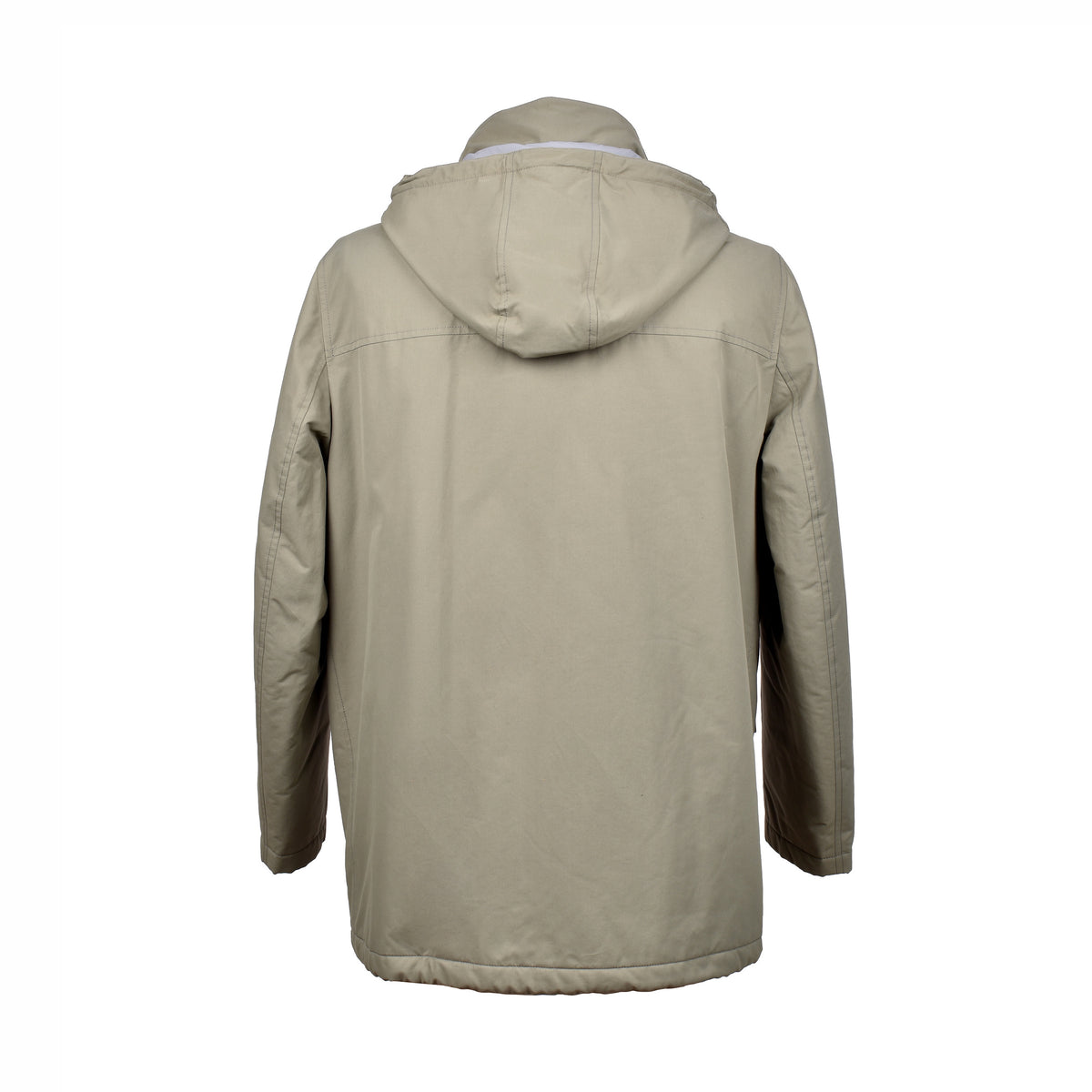BRUNELLO CUCINELLI MEN'S KHAKI MEDIUM GRAY COTTON NYLON JACKET