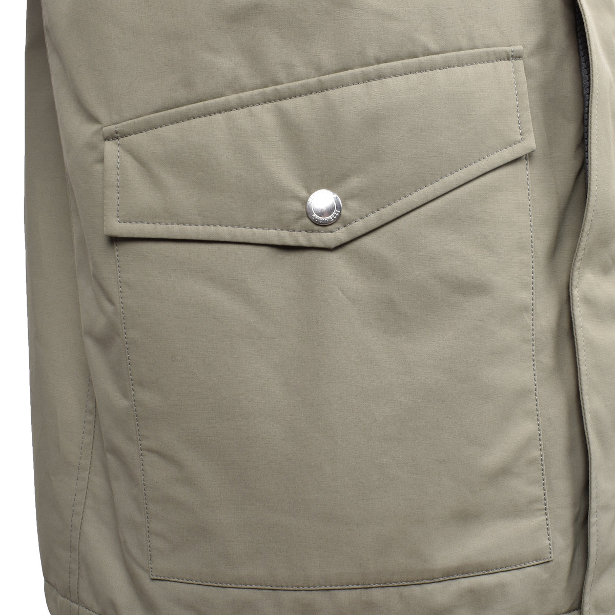 BRUNELLO CUCINELLI MEN'S KHAKI MEDIUM GRAY COTTON NYLON JACKET