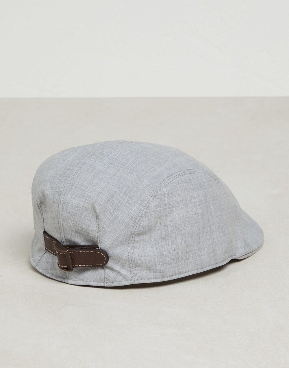 BRUNELLO CUCINELLI MEN'S PEARL WOOL FLAT CAP HAT