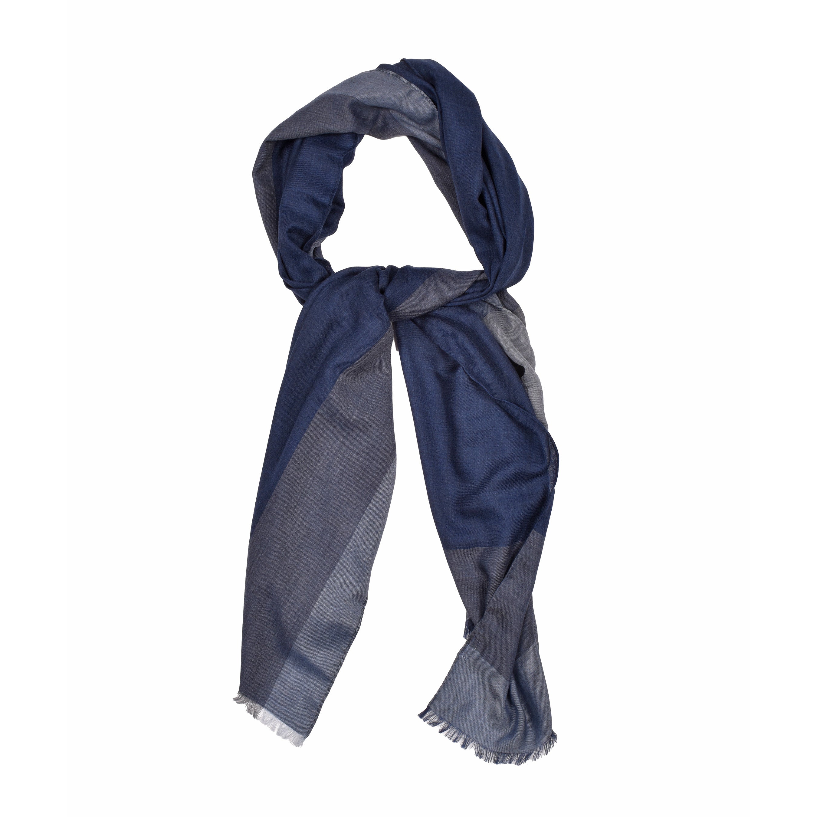 BRUNELLO CUCINELLI MEN'S 100% CASHMERE TWO TONE MEDIUM LIGHT FASHION SCARF