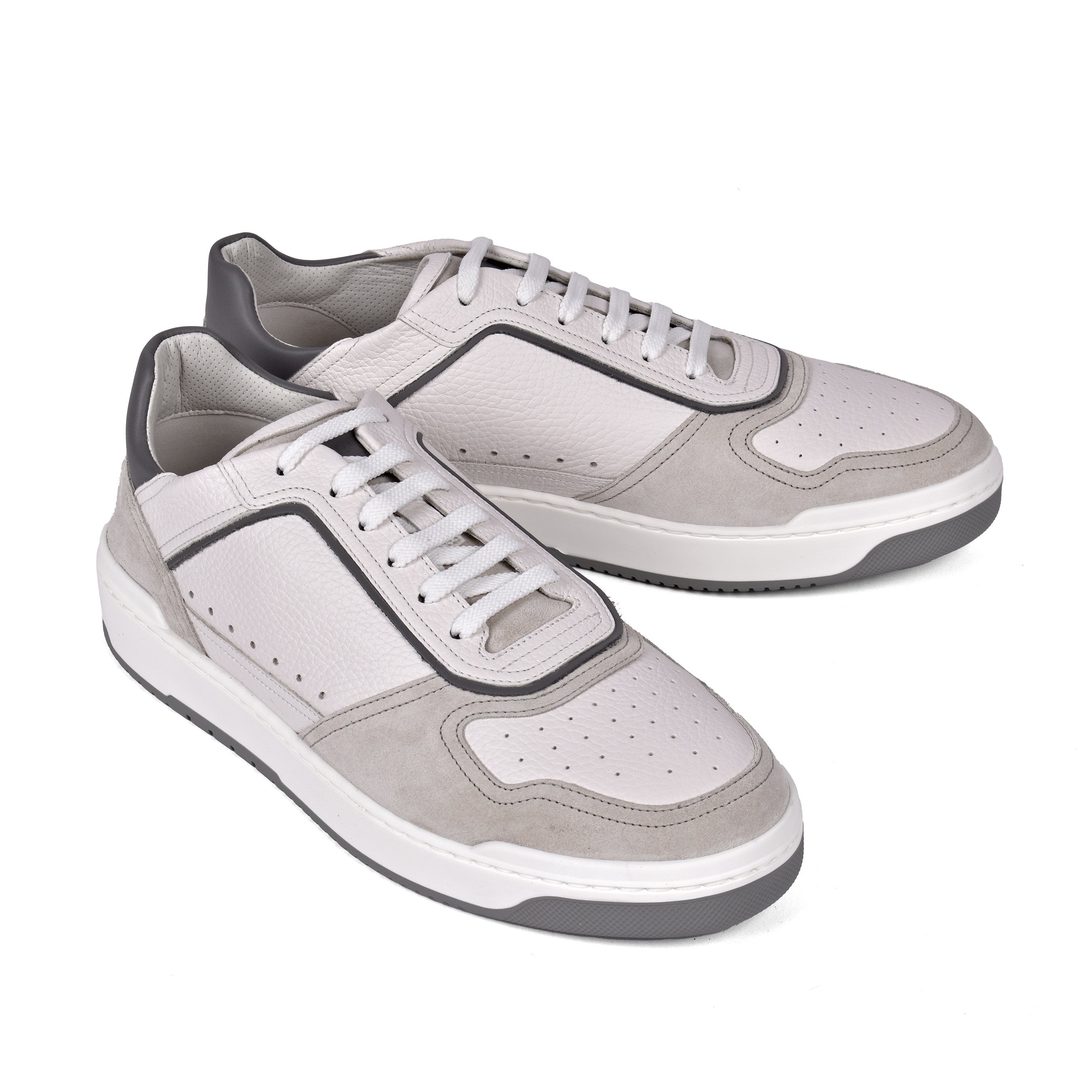 BRUNELLO CUCINELLI MEN'S 100% LEATHER TWO TONE FASHION RUNNER SNEAKER SHOE NEW