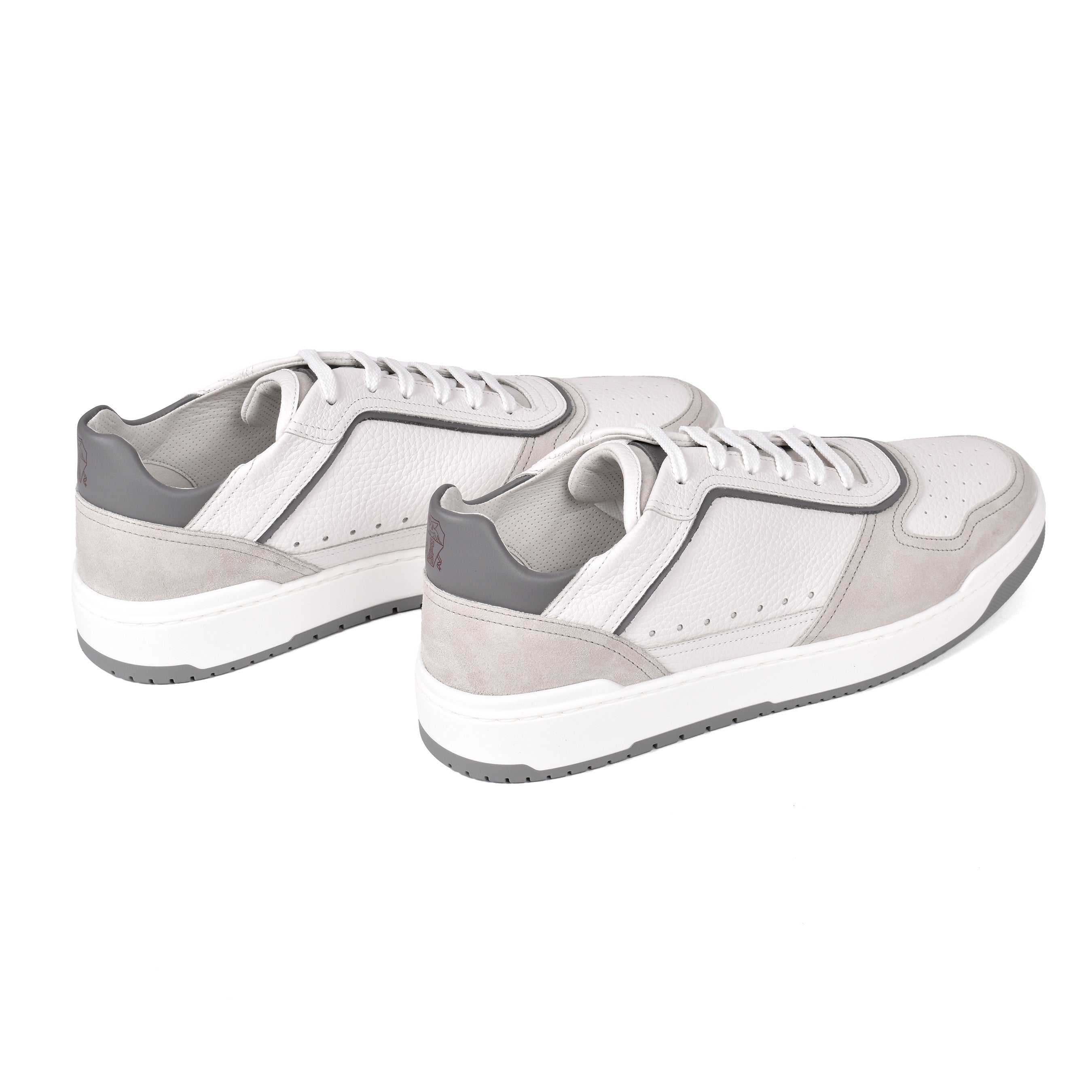 BRUNELLO CUCINELLI MEN'S 100% LEATHER TWO TONE FASHION RUNNER SNEAKER SHOE NEW