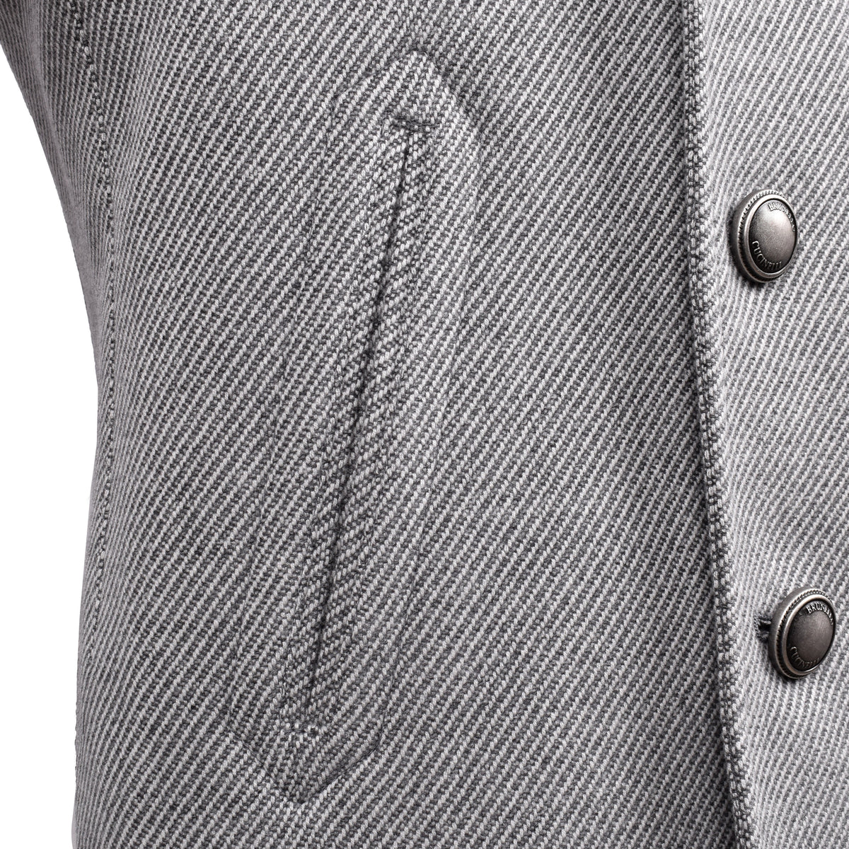 BRUNELLO CUCINELLI MEN'S LIGHT GREY WOOL JACKET