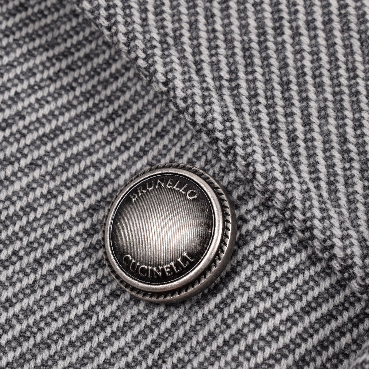 BRUNELLO CUCINELLI MEN'S LIGHT GREY WOOL JACKET