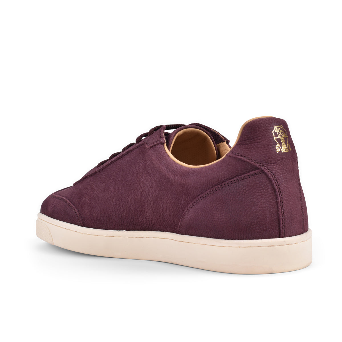 BRUNELLO CUCINELLI MEN'S AUBERGINE LOW TOP CASUAL SNEAKER
