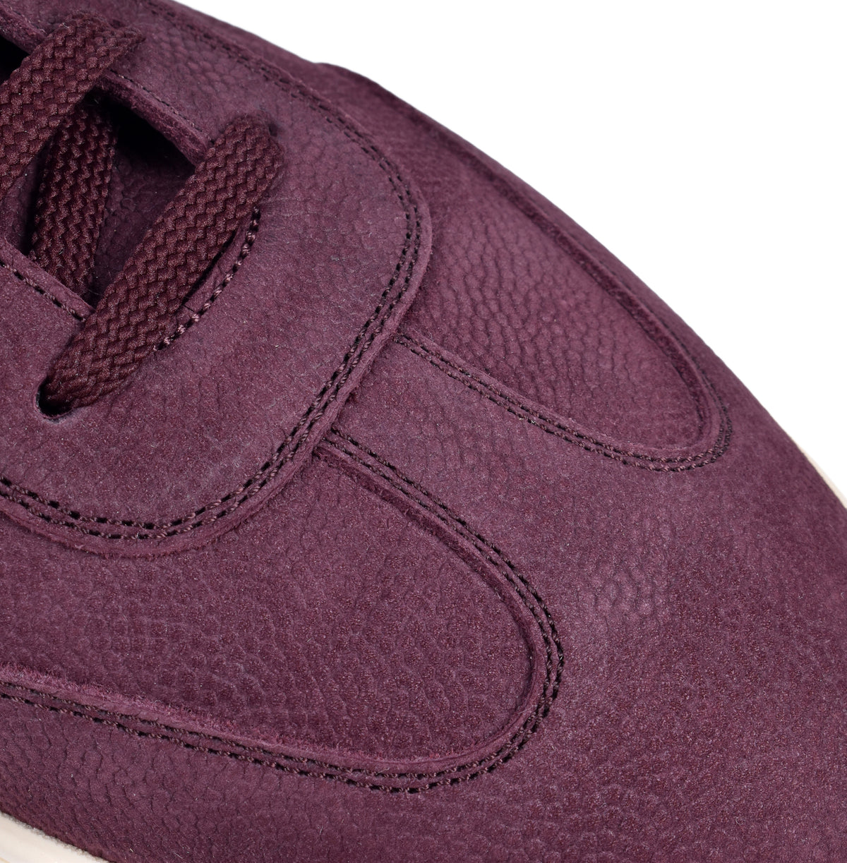 BRUNELLO CUCINELLI MEN'S AUBERGINE LOW TOP CASUAL SNEAKER