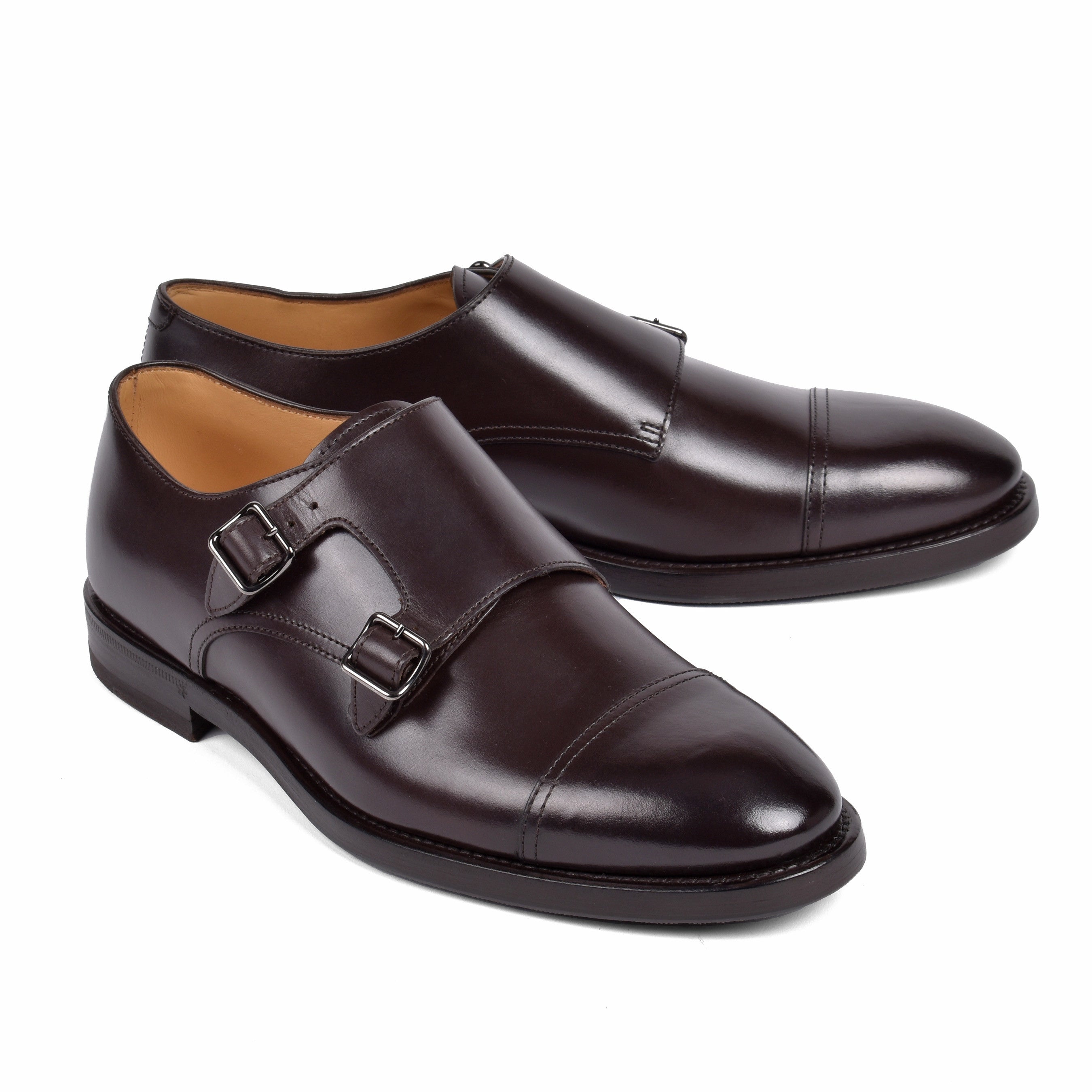 BRUNELLO CUCINELLI MEN'S 100% CALF LEATHER DOUBLE STRAP MONK SHOE NEW