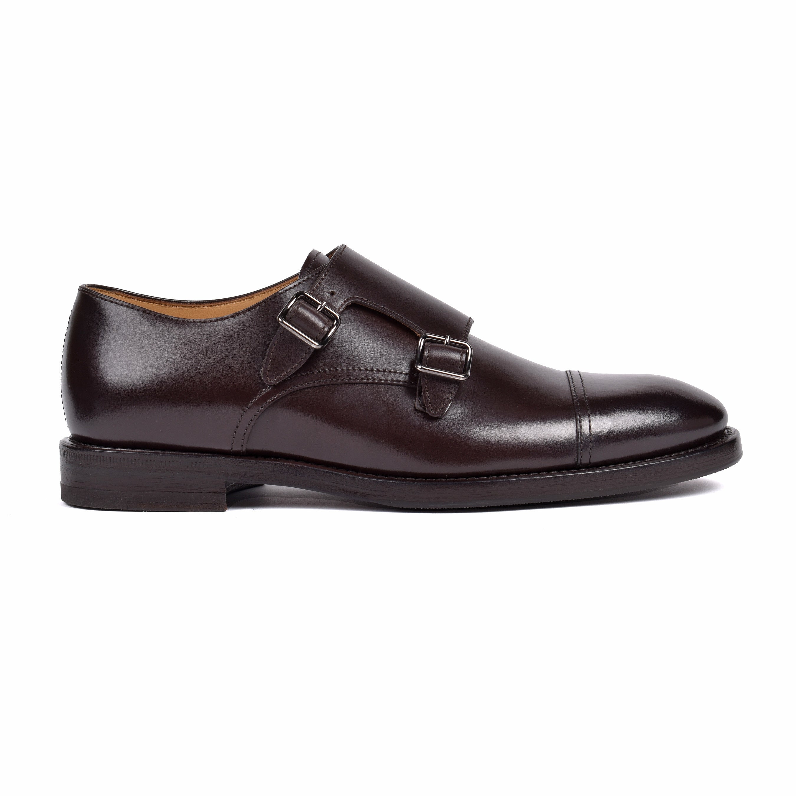 BRUNELLO CUCINELLI MEN'S 100% CALF LEATHER DOUBLE STRAP MONK SHOE NEW
