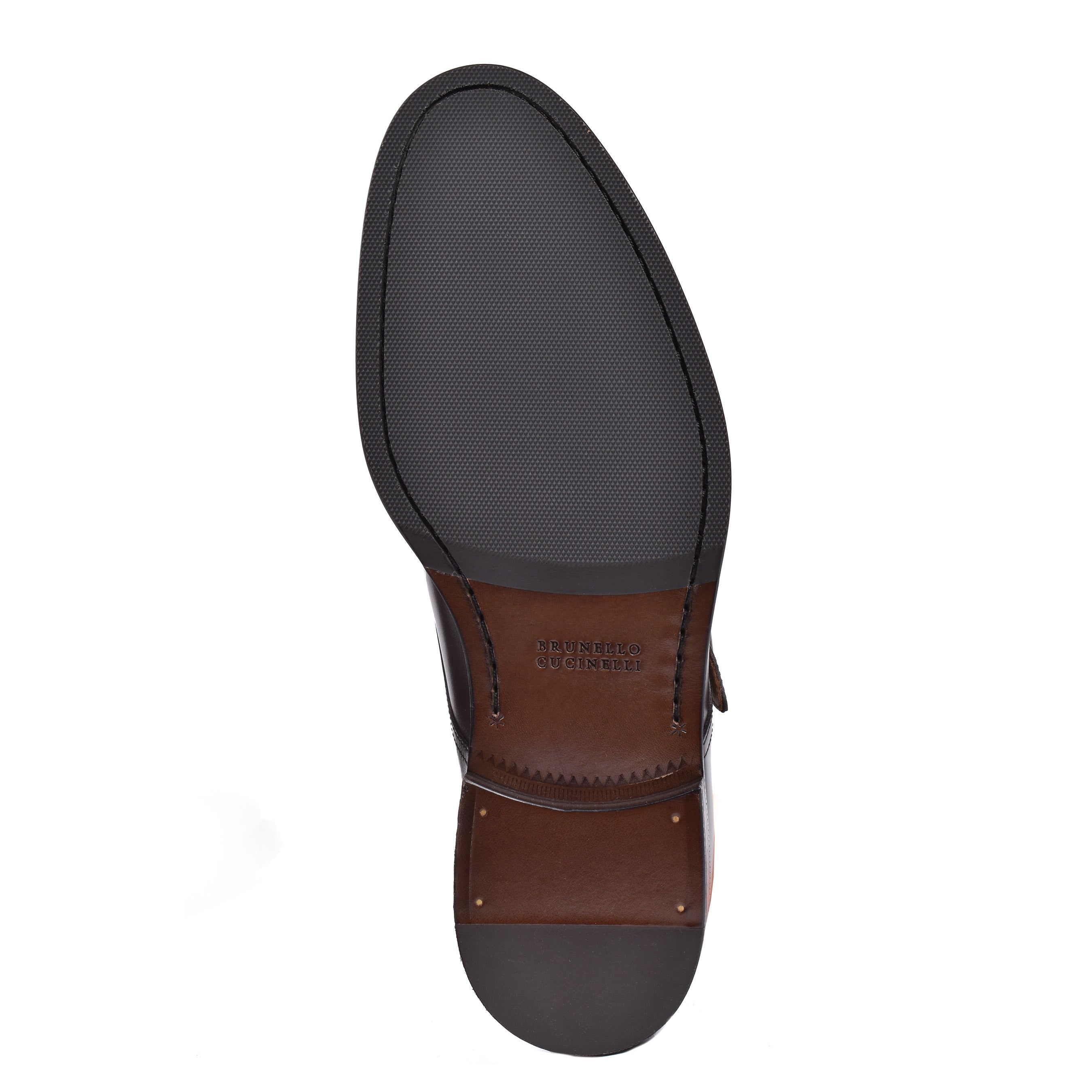 BRUNELLO CUCINELLI MEN'S 100% CALF LEATHER DOUBLE STRAP MONK SHOE NEW