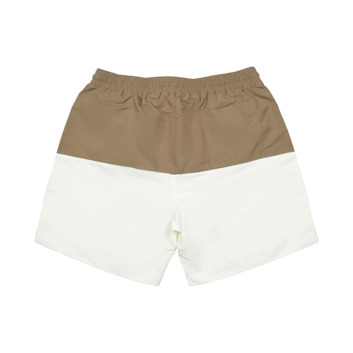 BRUNELLO CUCINELLI MEN'S TOBACCO TWO-TONE SWIM SHORTS