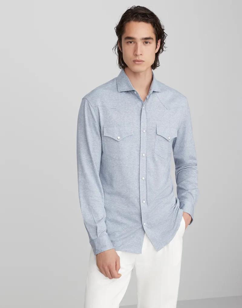 BRUNELLO CUCINELLI MEN'S SHIRT MW8356666_C845 NWT