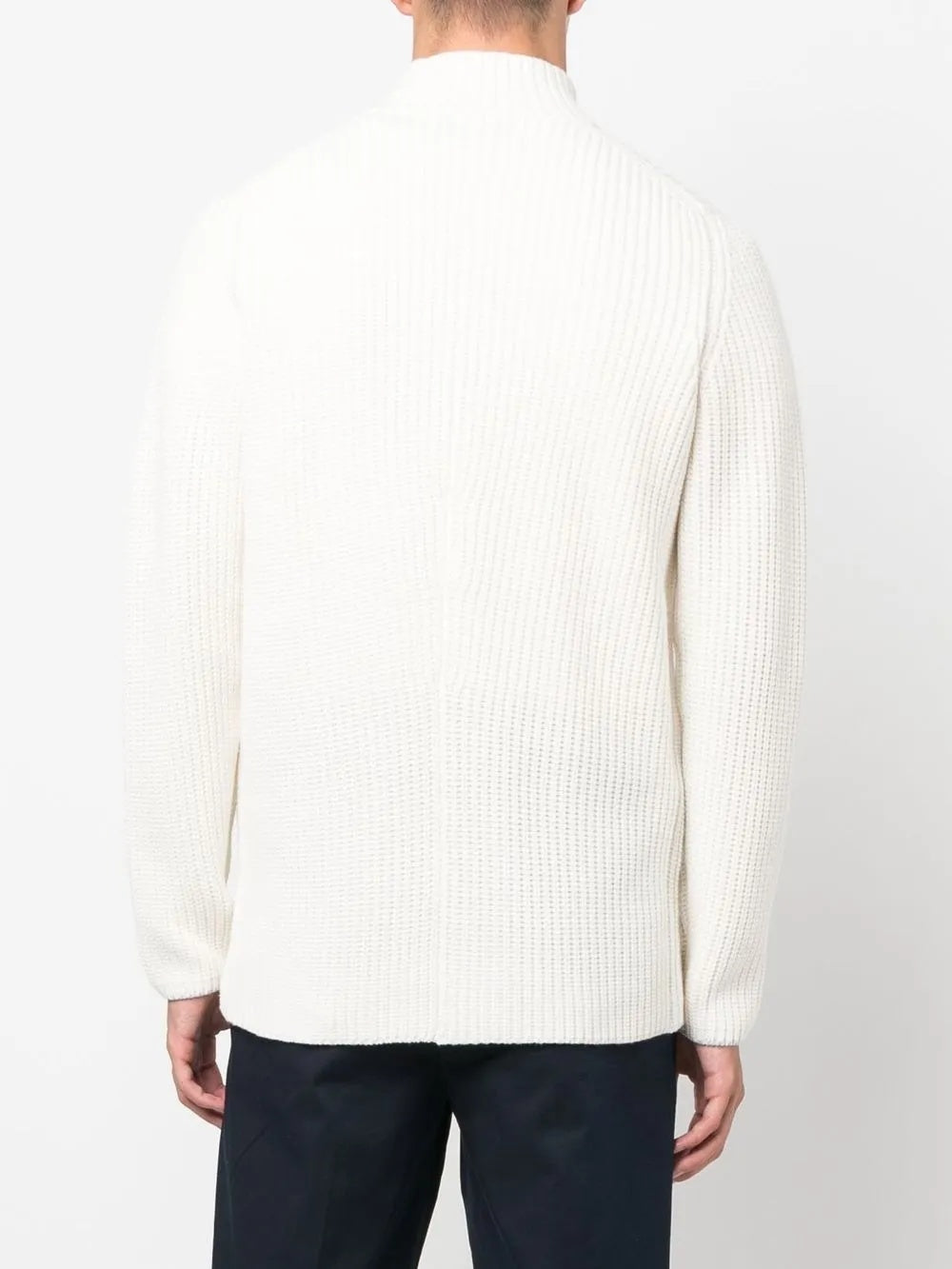 BRUNELLO CUCINELLI MEN'S OFF WHITE DOUBLE BREASTED SWEATER