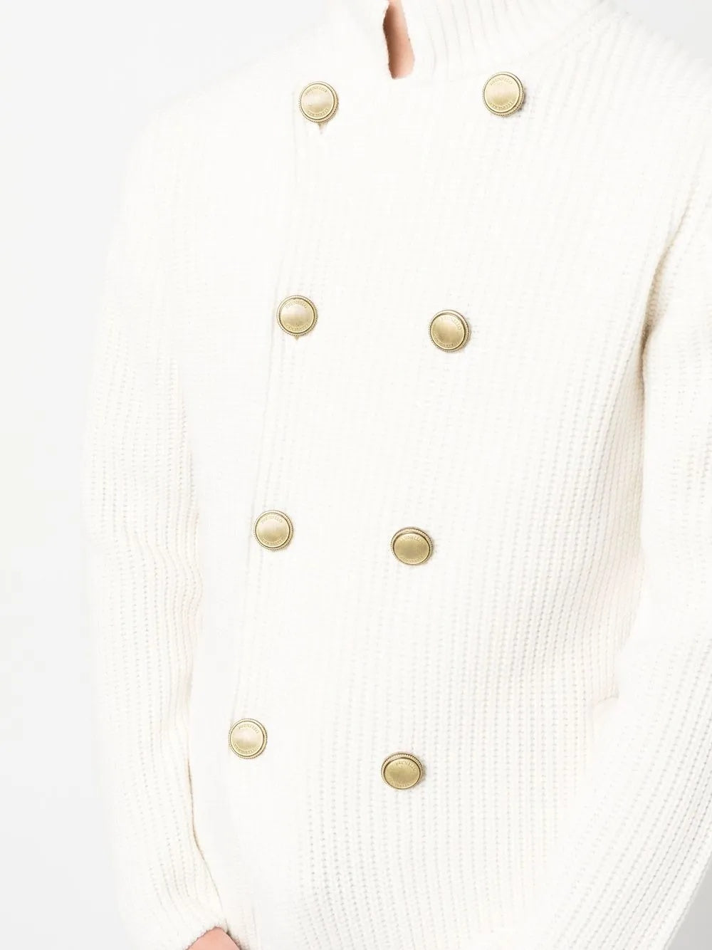 BRUNELLO CUCINELLI MEN'S OFF WHITE DOUBLE BREASTED SWEATER