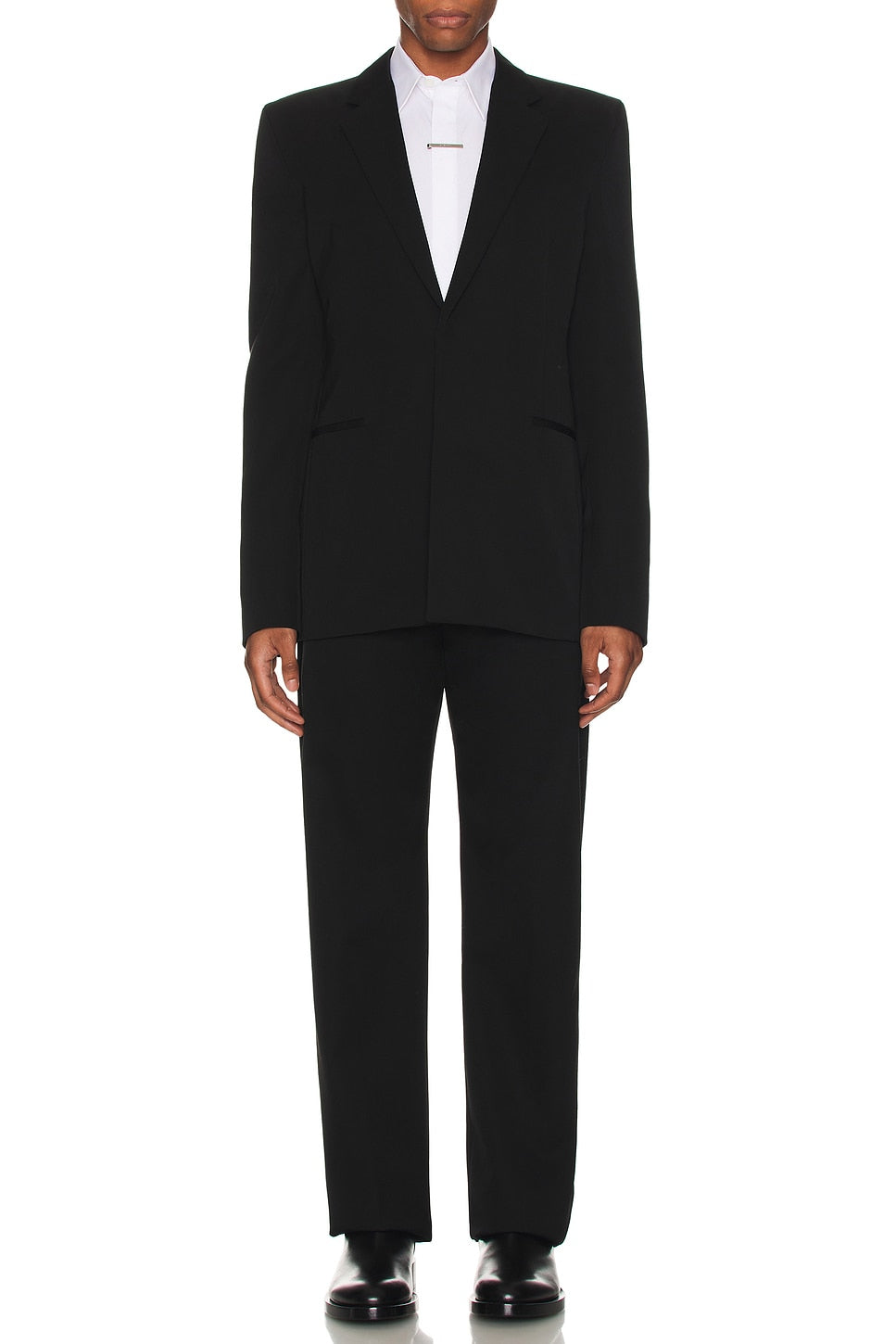 GIVENCHY MEN'S BLACK FITTED TAILORED JACKET