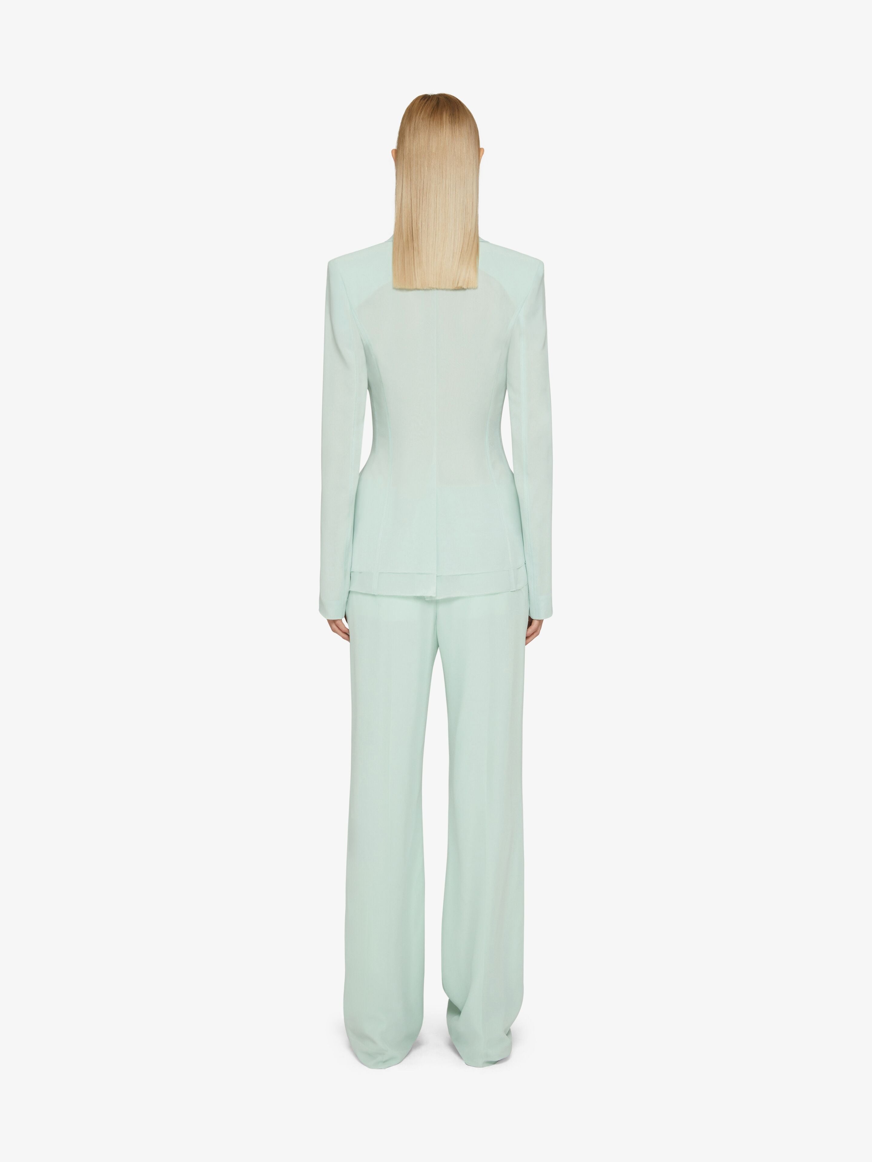 GIVENCHY WOMEN'S MINT GREEN FLARE TROUSERS