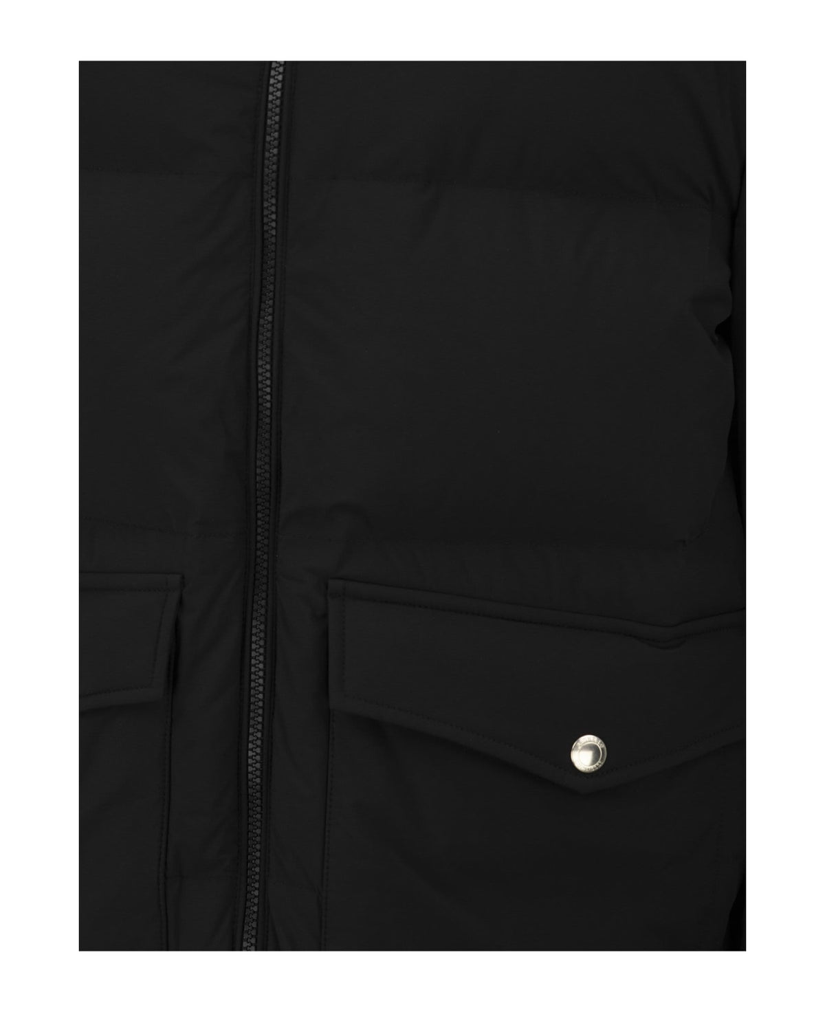 BRUNELLO CUCINELLI MEN'S BLACK QUILTED ZIP FRONT JACKET
