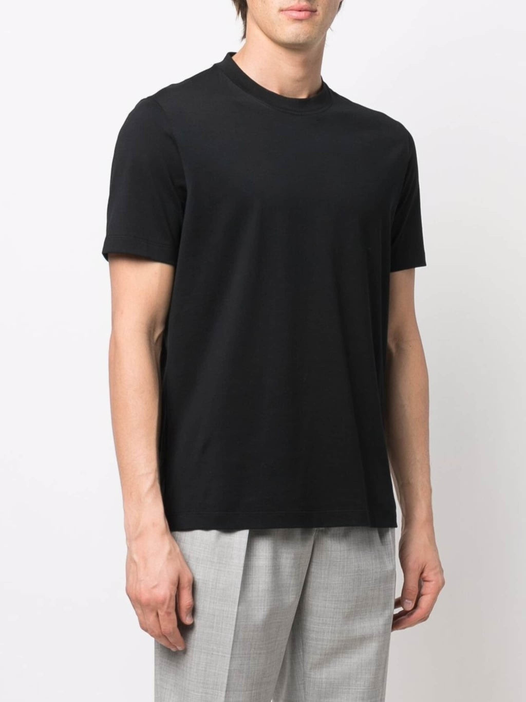 BRUNELLO CUCINELLI MEN'S BLACK CLASSIC FIT SHIRT