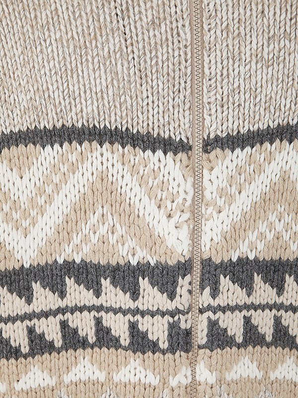 BRUNELLO CUCINELLI MEN'S CAMEL WOOL ZIP SWEATER