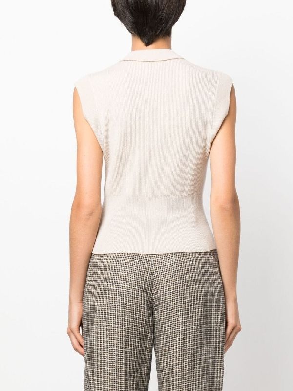 BRUNELLO CUCINELLI WOMEN'S BEIGE RIBBED KNIT CARDIGAN SWEATER