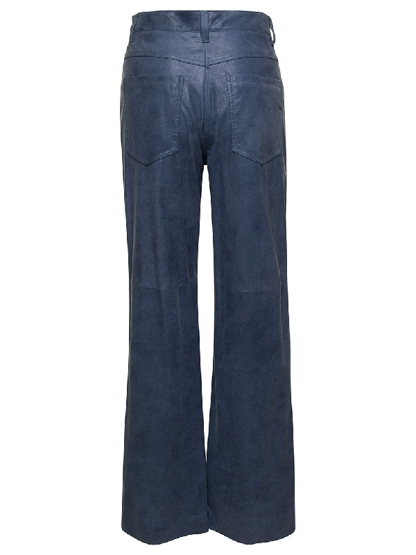 BRUNELLO CUCINELLI WOMEN'S MARLIN LEATHER PANTS