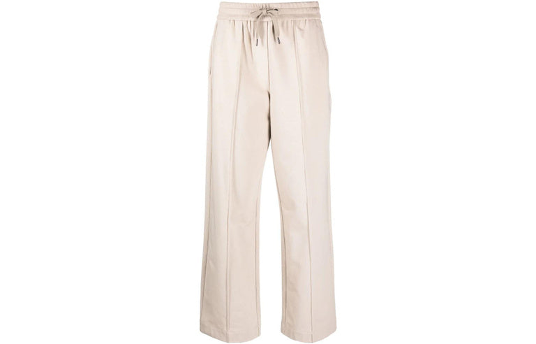 BRUNELLO CUCINELLI WOMEN'S SOFT STONE COTTON WIDE LEG TROUSERS