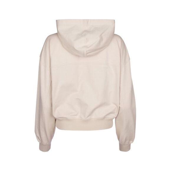 BRUNELLO CUCINELLI WOMEN'S SOFT STONE COTTON ZIP FRONT HOODED JACKET
