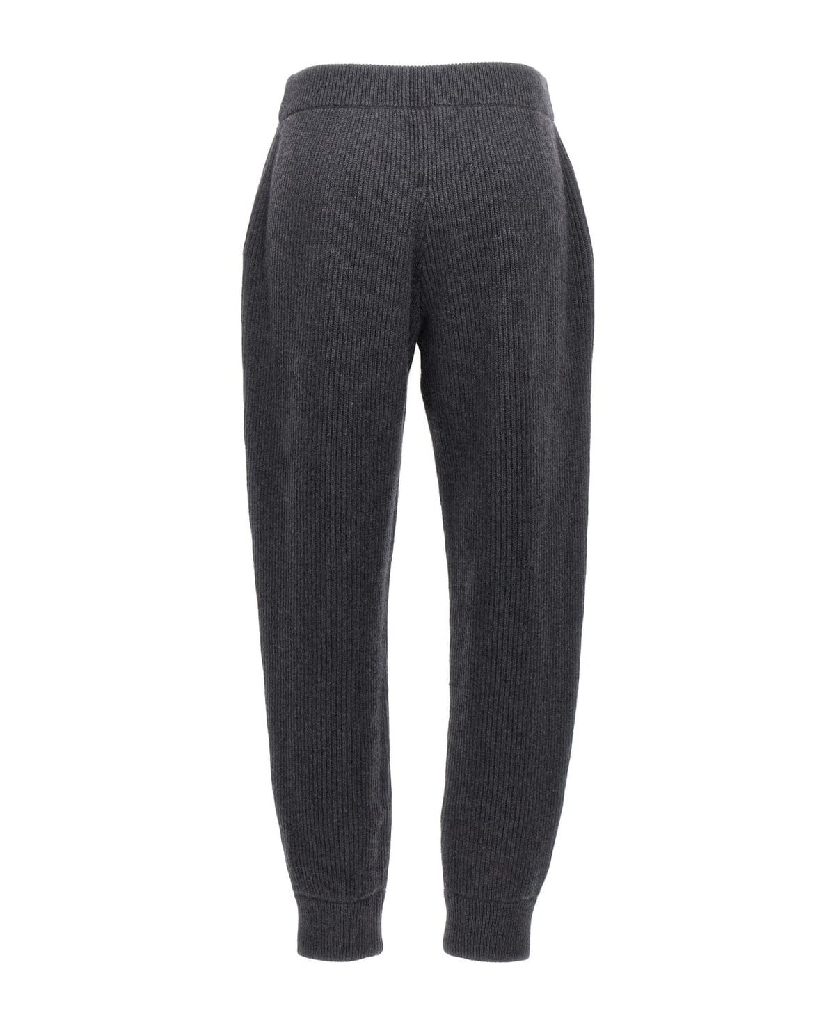 BRUNELLO CUCINELLI WOMEN'S DARK GREY CASHMERE JOGGER PANTS