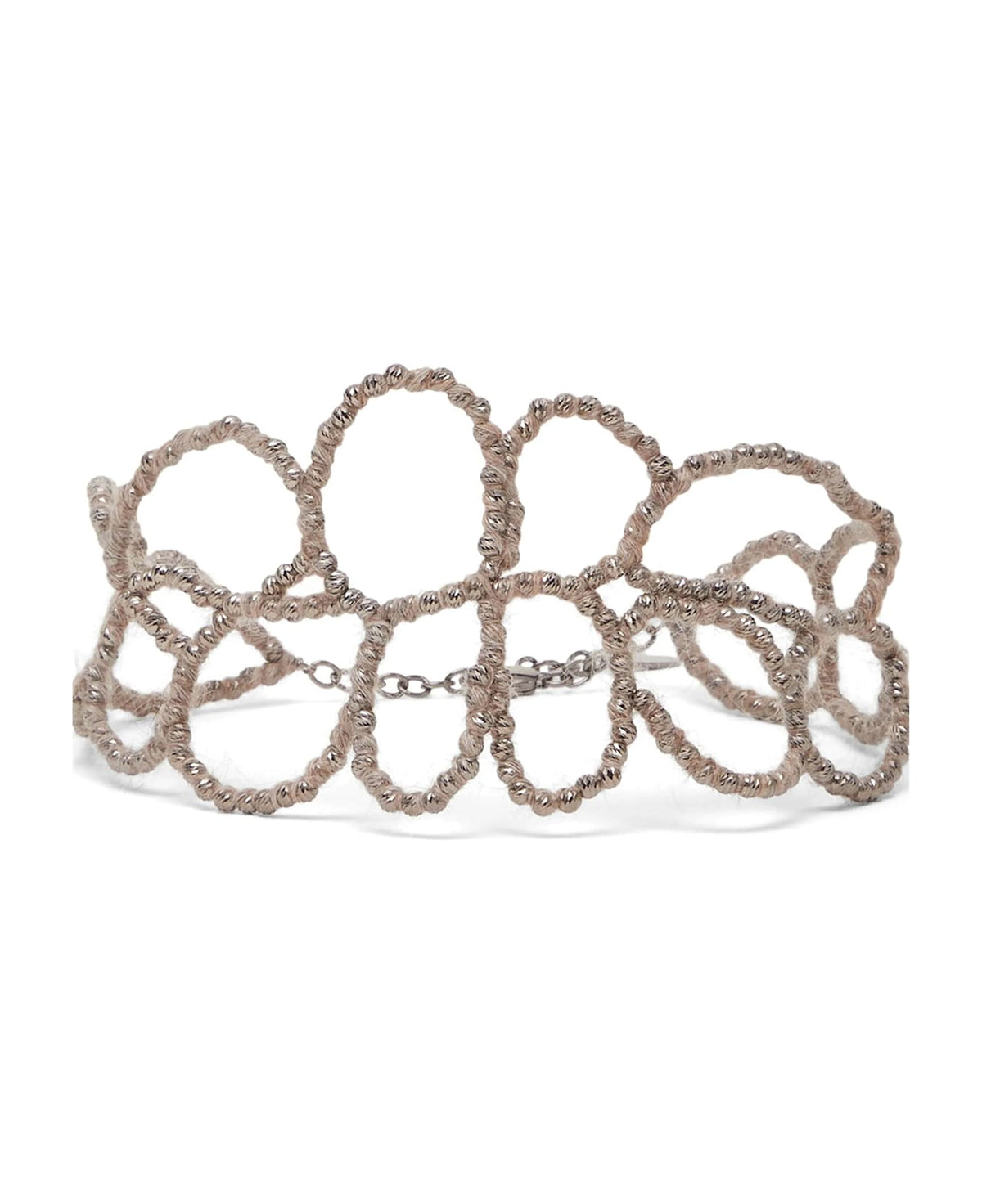 BRUNELLO CUCINELLI WOMEN'S SILVER OPENWORK LOOP BRACELET