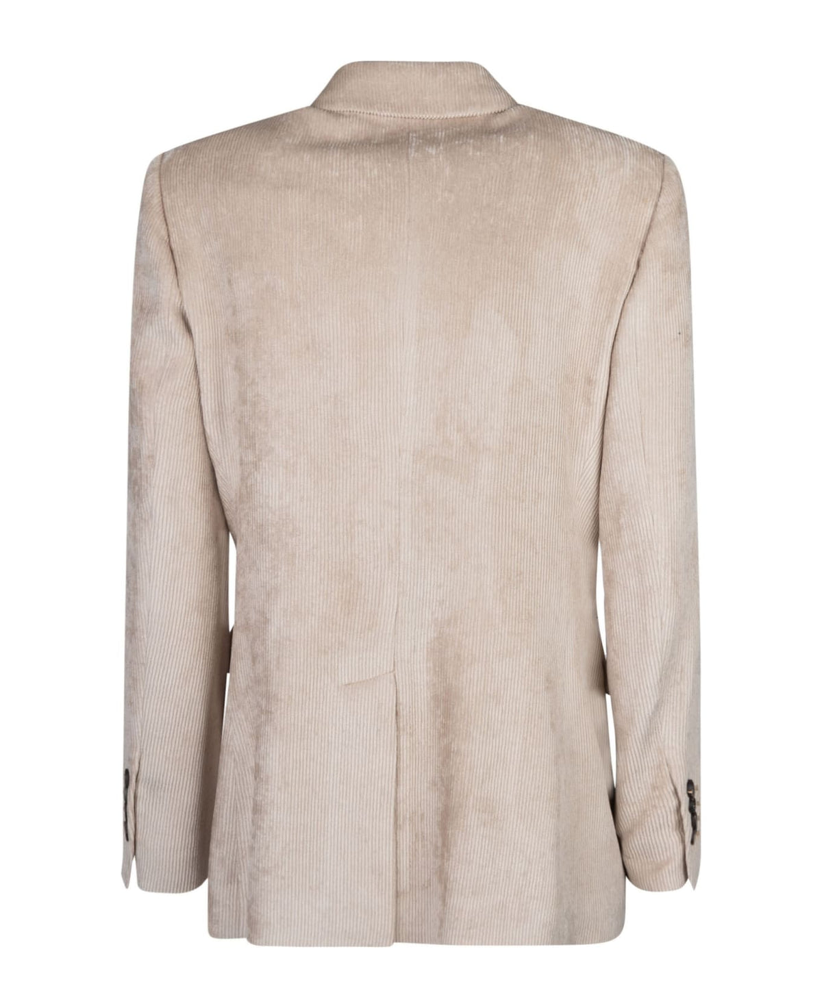 BRUNELLO CUCINELLI WOMEN'S PINK BEIGE DOUBLE BREASTED JACKET