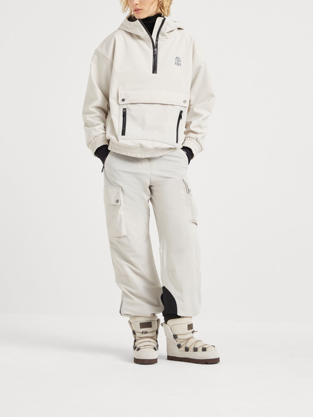 BRUNELLO CUCINELLI WOMEN'S STUCCO CARGO SKI TROUSERS