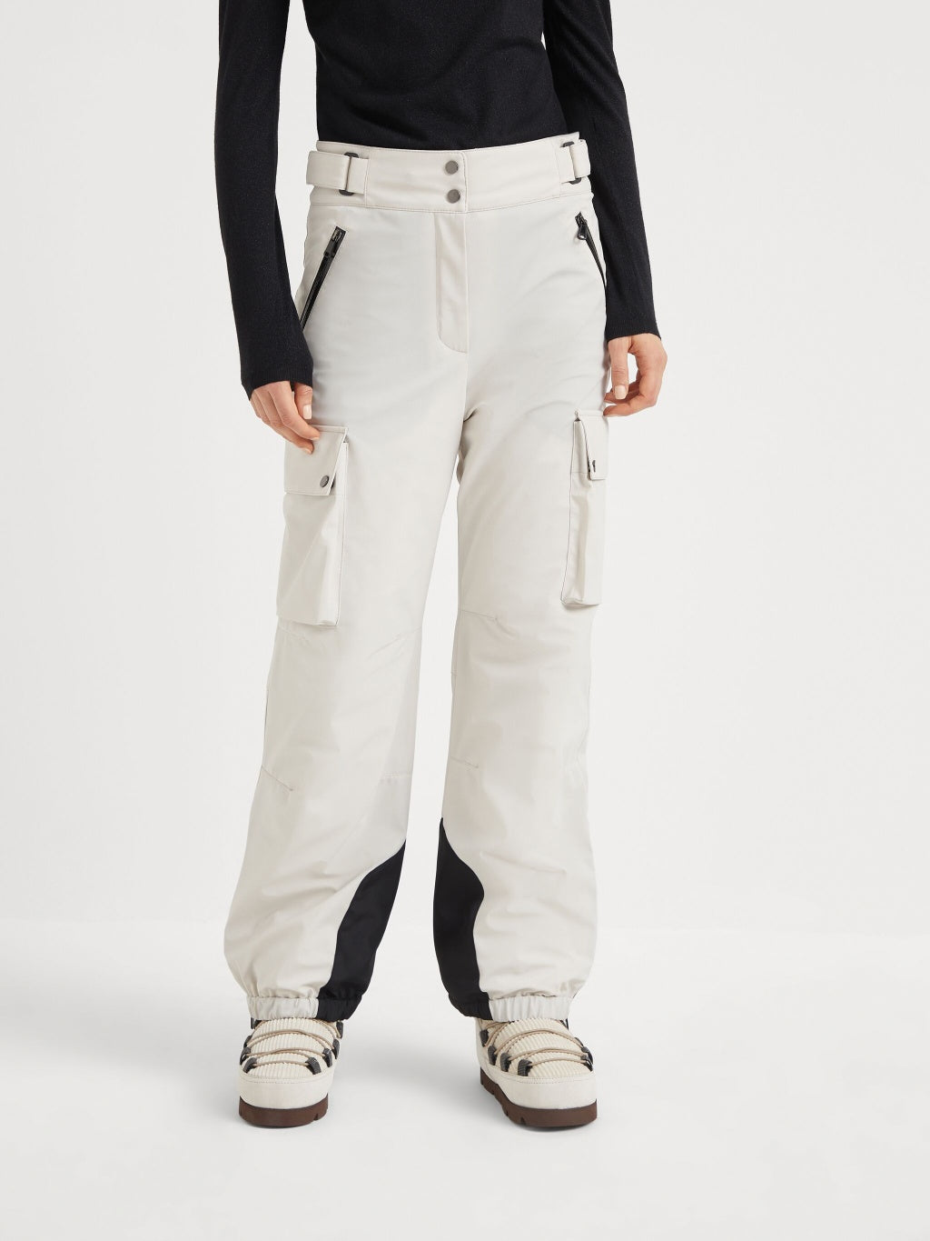 BRUNELLO CUCINELLI WOMEN'S STUCCO CARGO SKI TROUSERS