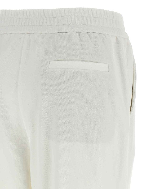 BRUNELLO CUCINELLI WOMEN'S OFF WHITE COTTON TROUSERS