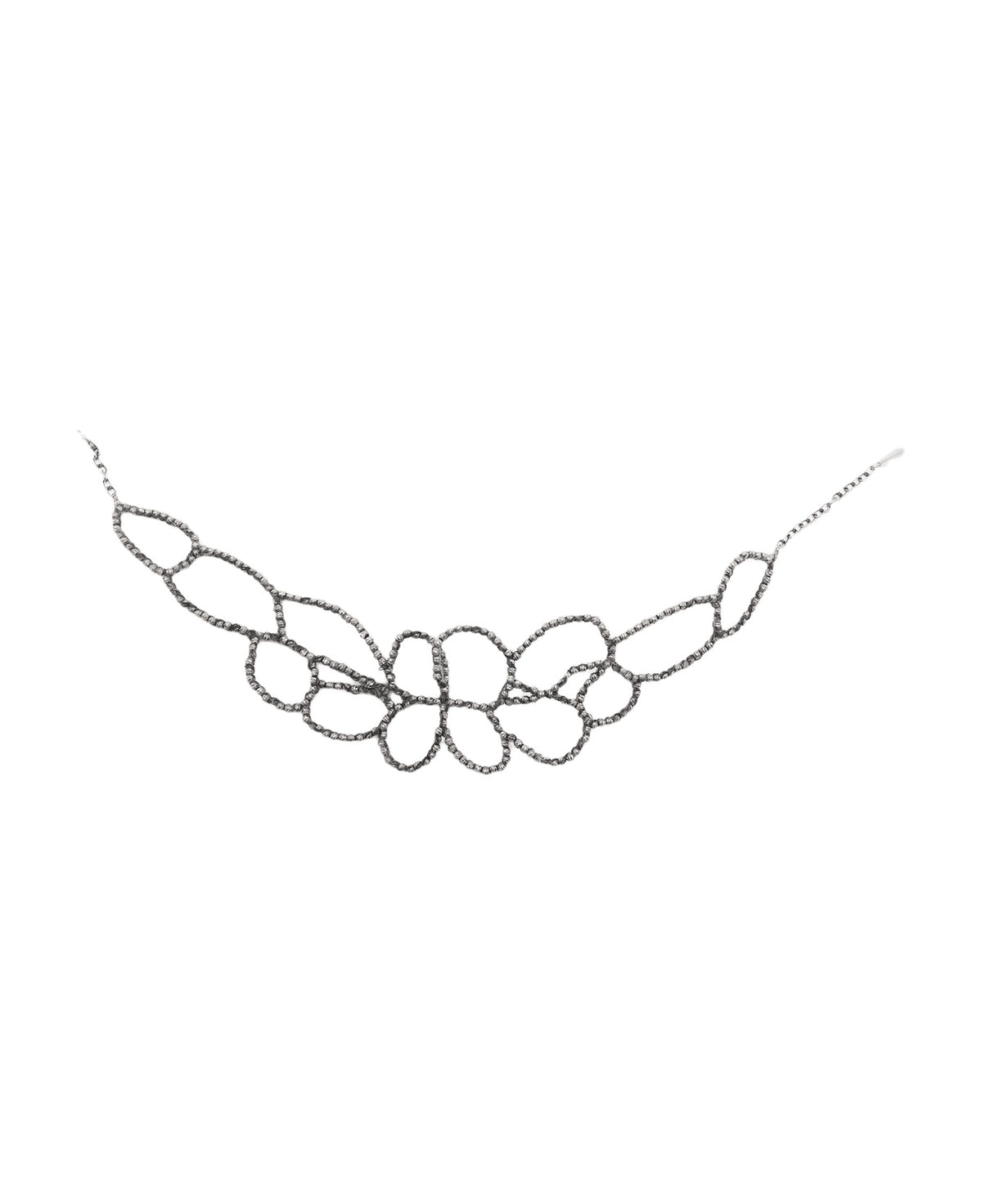 BRUNELLO CUCINELLI WOMEN'S BLACK ABSTRACT CHAIN NECKLACE