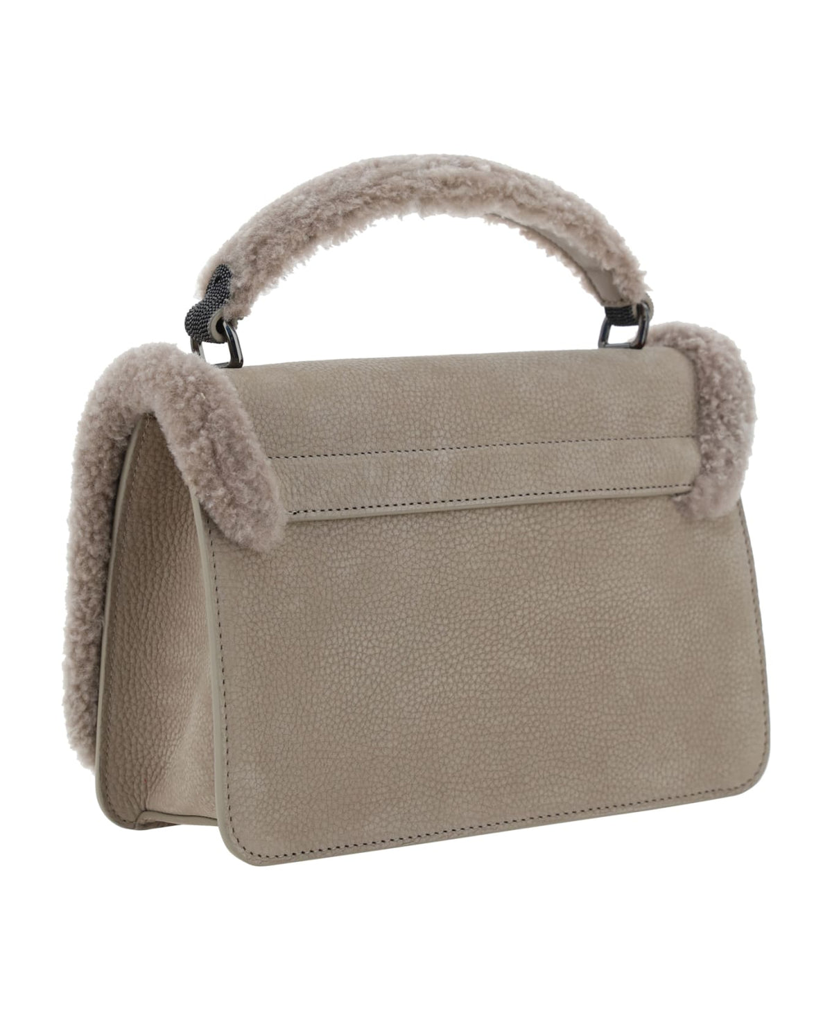 BRUNELLO CUCINELLI WOMEN'S ROCK SHEARLING TRIMMED BAG