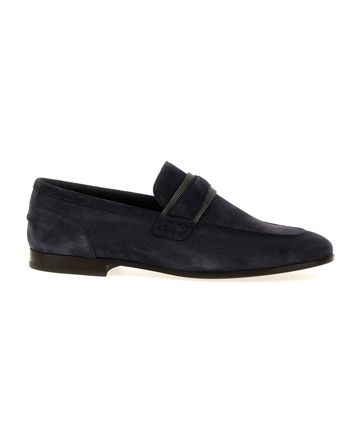 BRUNELLO CUCINELLI WOMEN'S NIGHT SKY SUEDE LOAFER SHOES