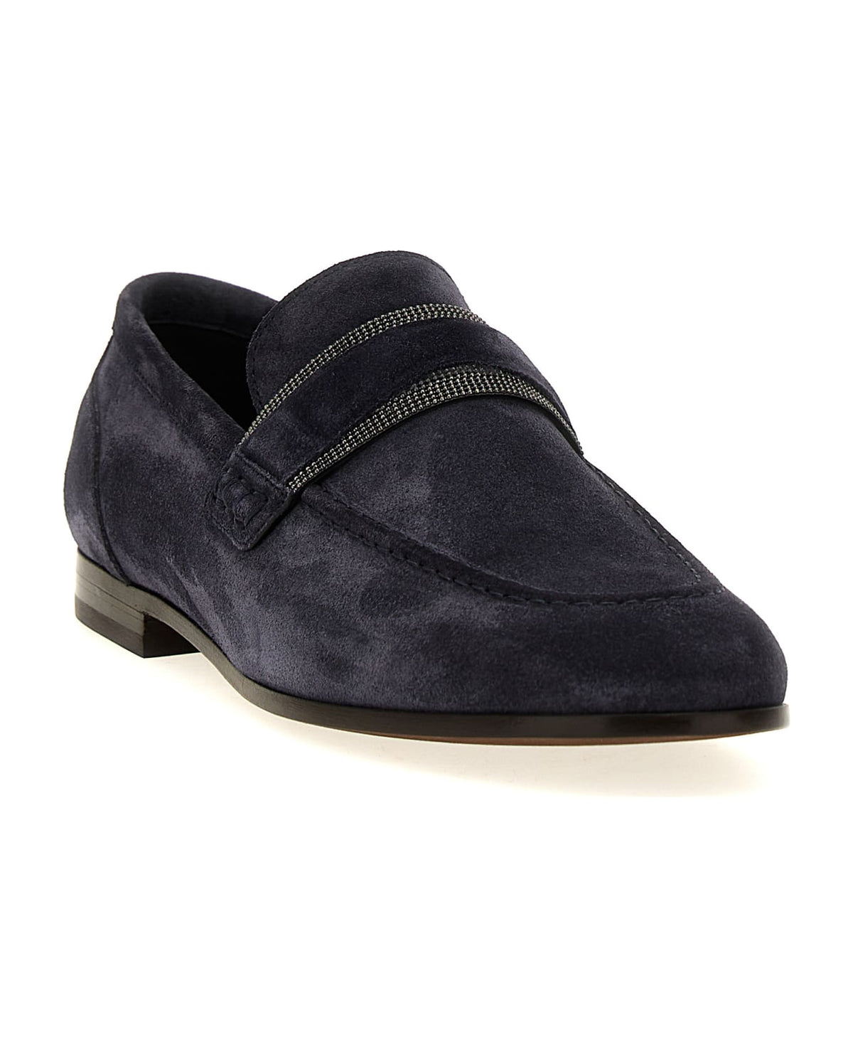 BRUNELLO CUCINELLI WOMEN'S NIGHT SKY SUEDE LOAFER SHOES