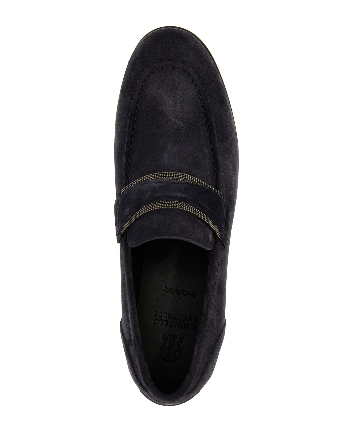 BRUNELLO CUCINELLI WOMEN'S NIGHT SKY SUEDE LOAFER SHOES
