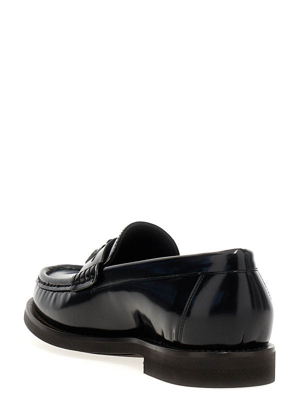 BRUNELLO CUCINELLI WOMEN'S BLACK LEATHER TASSEL LOAFER SHOES