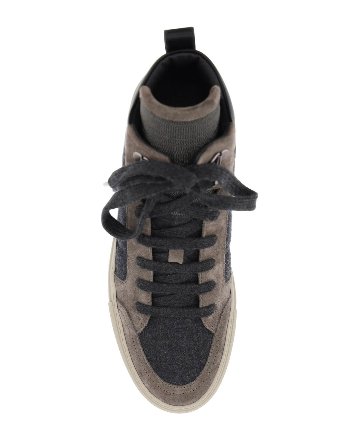 BRUNELLO CUCINELLI WOMEN'S OXIDE LEATHER HIGH TOP SNEAKER