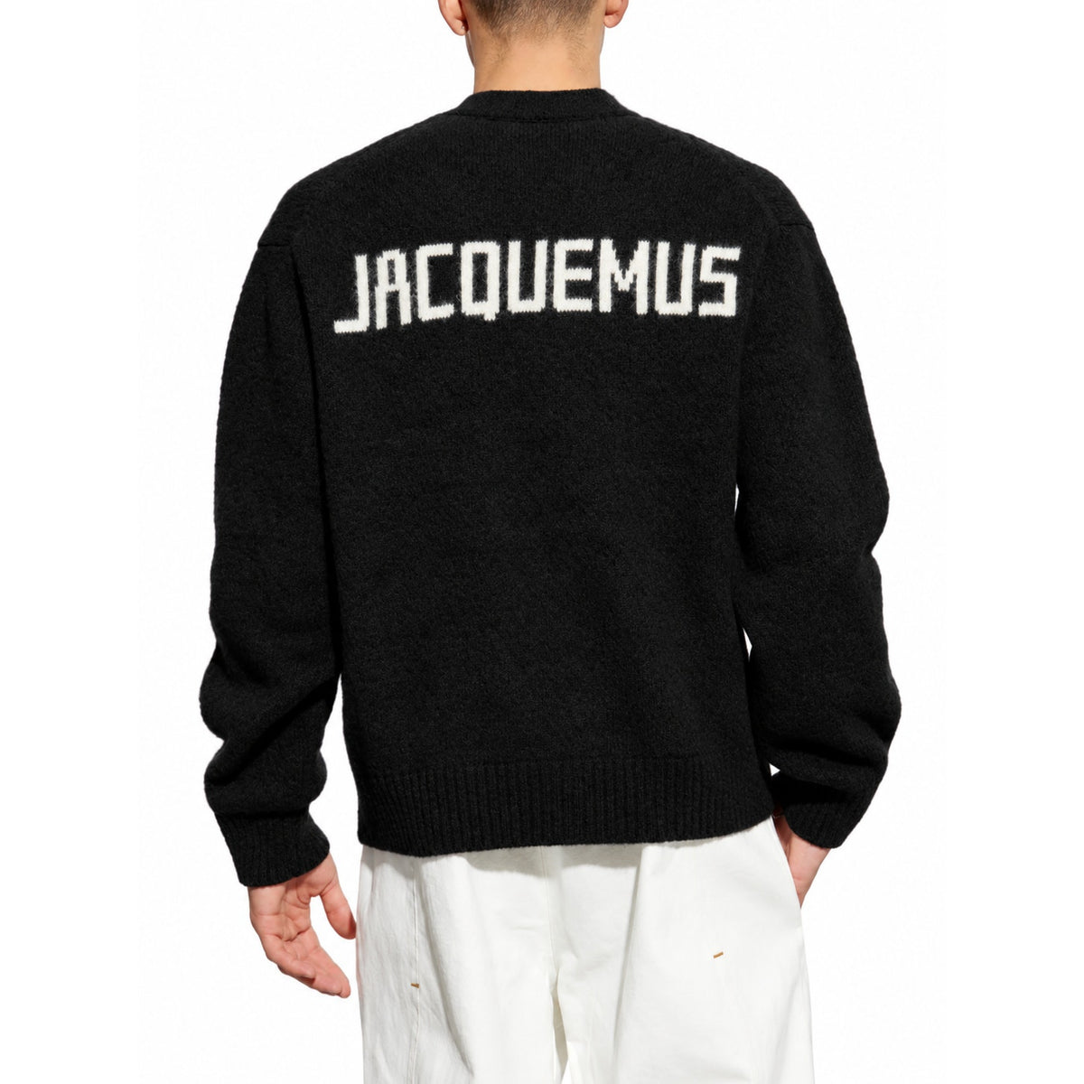 Jacquemus Black V Neck Button Signature Cardigan