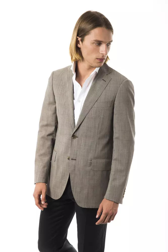 Uominitaliani Gray Wool Mens Blazer